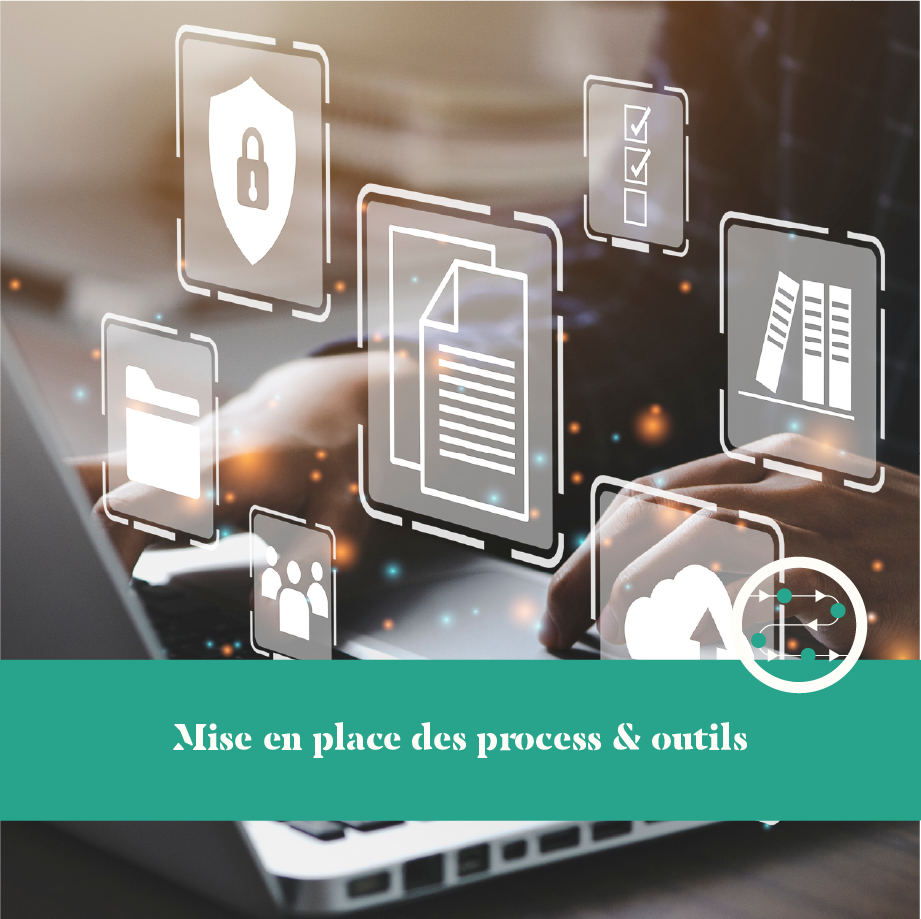 Ecran transparent affichant un ensemble d'outils ou applications disponibles